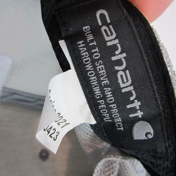 Carhartt hat gray adjustable snapback cap patch - Picture 3 of 5
